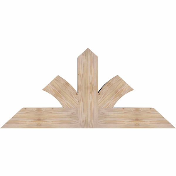 Ekena Millwork Richland Smooth Timber Gable Bracket, Douglas Fir, 48"W x 22"H x 5 1/2"D x 5 1/2"F, 11/12 Pitch GBW048X22X0606RIC00SDF - main